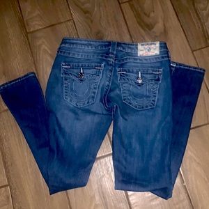 True religion skinny’s/flaps size 26